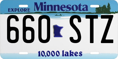 MN license plate 660STZ
