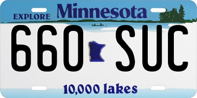 MN license plate 660SUC
