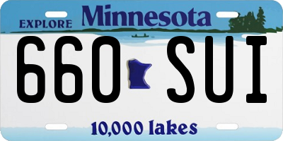 MN license plate 660SUI
