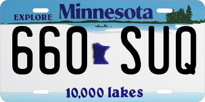 MN license plate 660SUQ