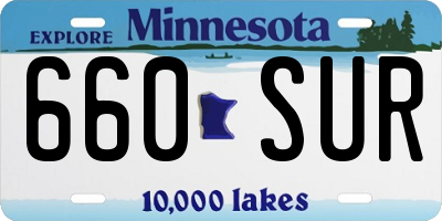 MN license plate 660SUR