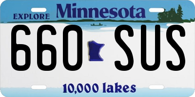 MN license plate 660SUS