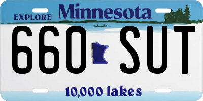MN license plate 660SUT