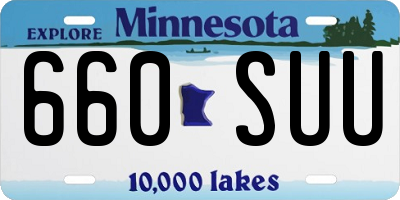 MN license plate 660SUU