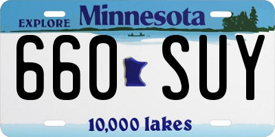 MN license plate 660SUY