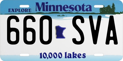 MN license plate 660SVA