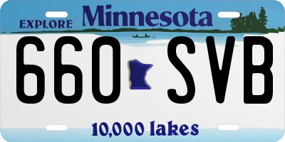 MN license plate 660SVB