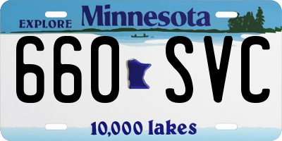 MN license plate 660SVC