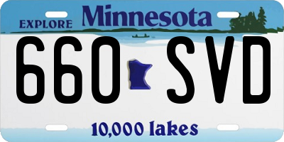 MN license plate 660SVD