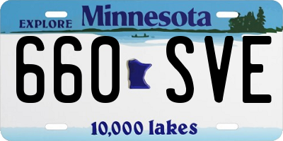 MN license plate 660SVE