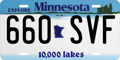 MN license plate 660SVF