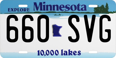 MN license plate 660SVG