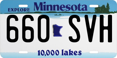 MN license plate 660SVH