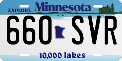 MN license plate 660SVR