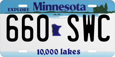 MN license plate 660SWC