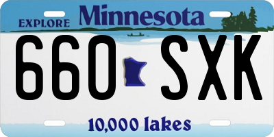 MN license plate 660SXK