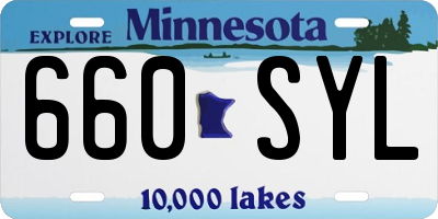 MN license plate 660SYL