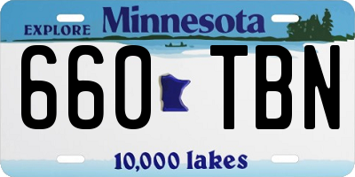 MN license plate 660TBN