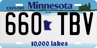 MN license plate 660TBV