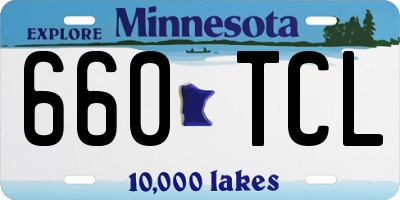MN license plate 660TCL