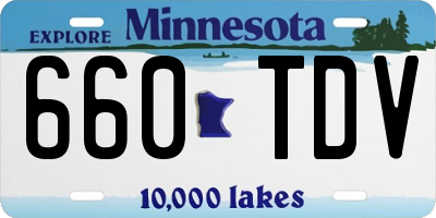 MN license plate 660TDV