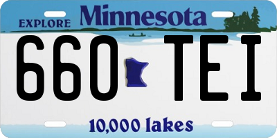 MN license plate 660TEI