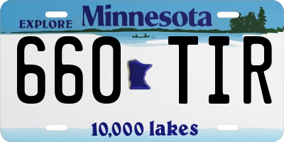 MN license plate 660TIR
