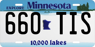 MN license plate 660TIS
