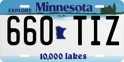MN license plate 660TIZ