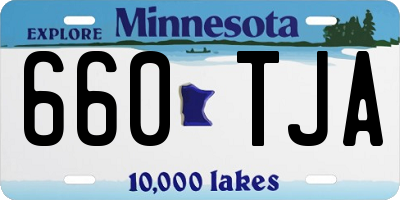 MN license plate 660TJA
