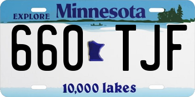 MN license plate 660TJF