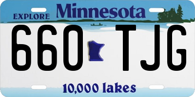 MN license plate 660TJG