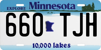 MN license plate 660TJH