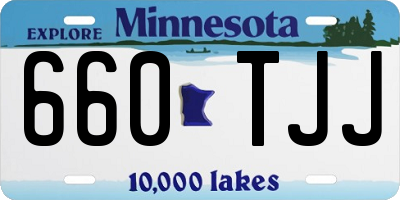 MN license plate 660TJJ