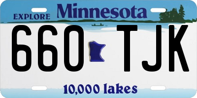 MN license plate 660TJK