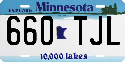 MN license plate 660TJL