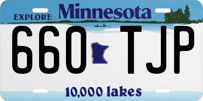 MN license plate 660TJP