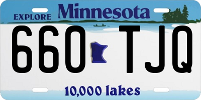 MN license plate 660TJQ