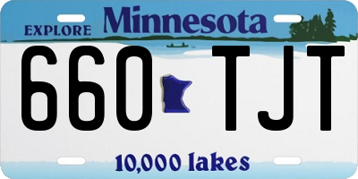 MN license plate 660TJT