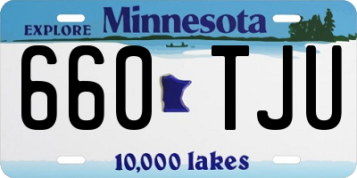 MN license plate 660TJU