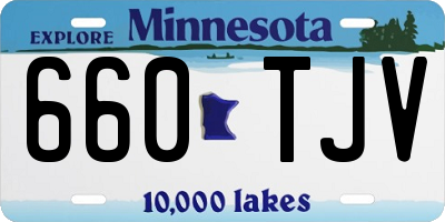 MN license plate 660TJV