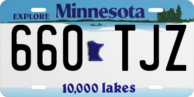 MN license plate 660TJZ