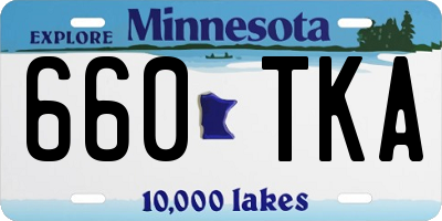 MN license plate 660TKA