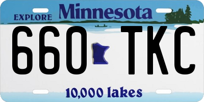 MN license plate 660TKC