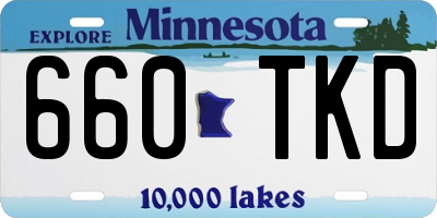 MN license plate 660TKD