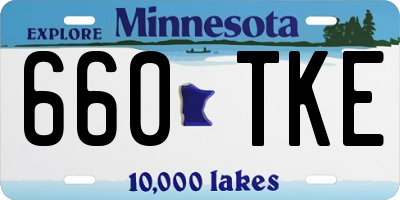 MN license plate 660TKE