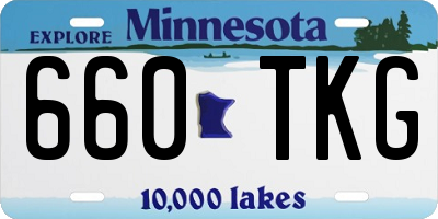 MN license plate 660TKG