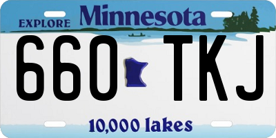 MN license plate 660TKJ