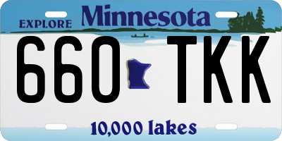 MN license plate 660TKK