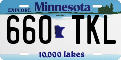 MN license plate 660TKL